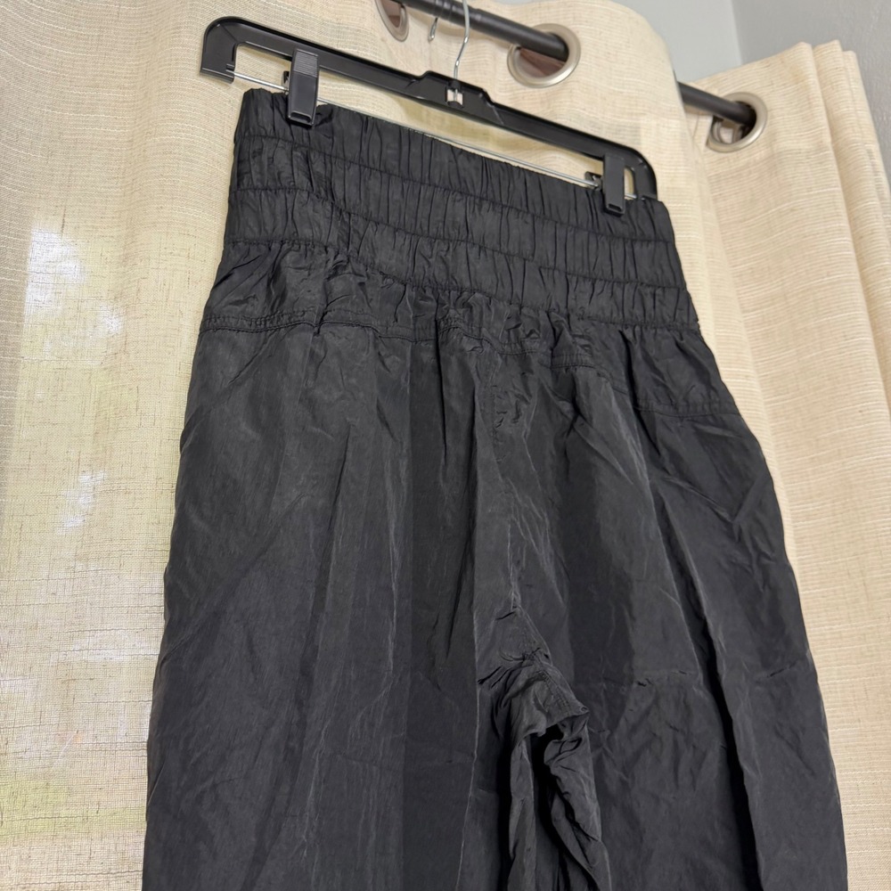 Free People FP Movement Way Home Jogger Smocked High Rise Women's Small S Black - Picture 7 of 10
